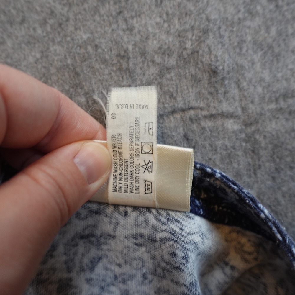 Vintage LL Bean Dress Women 12 Blue Floral Midi Long Sleeve Knit Made in USA - Picture 5 of 10